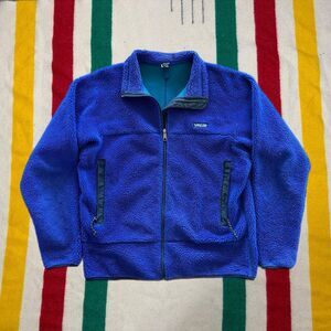 Vintage Patagonia Jacket Men’s L Deep Pile Retro X Sherpa 90s Blue‎ Fleece